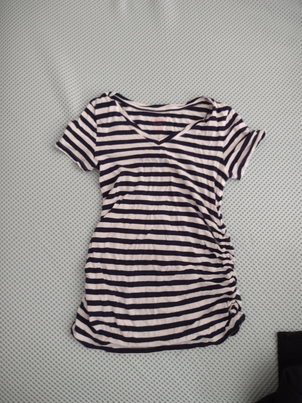 Isabel Maternity Navy and White Striped Top